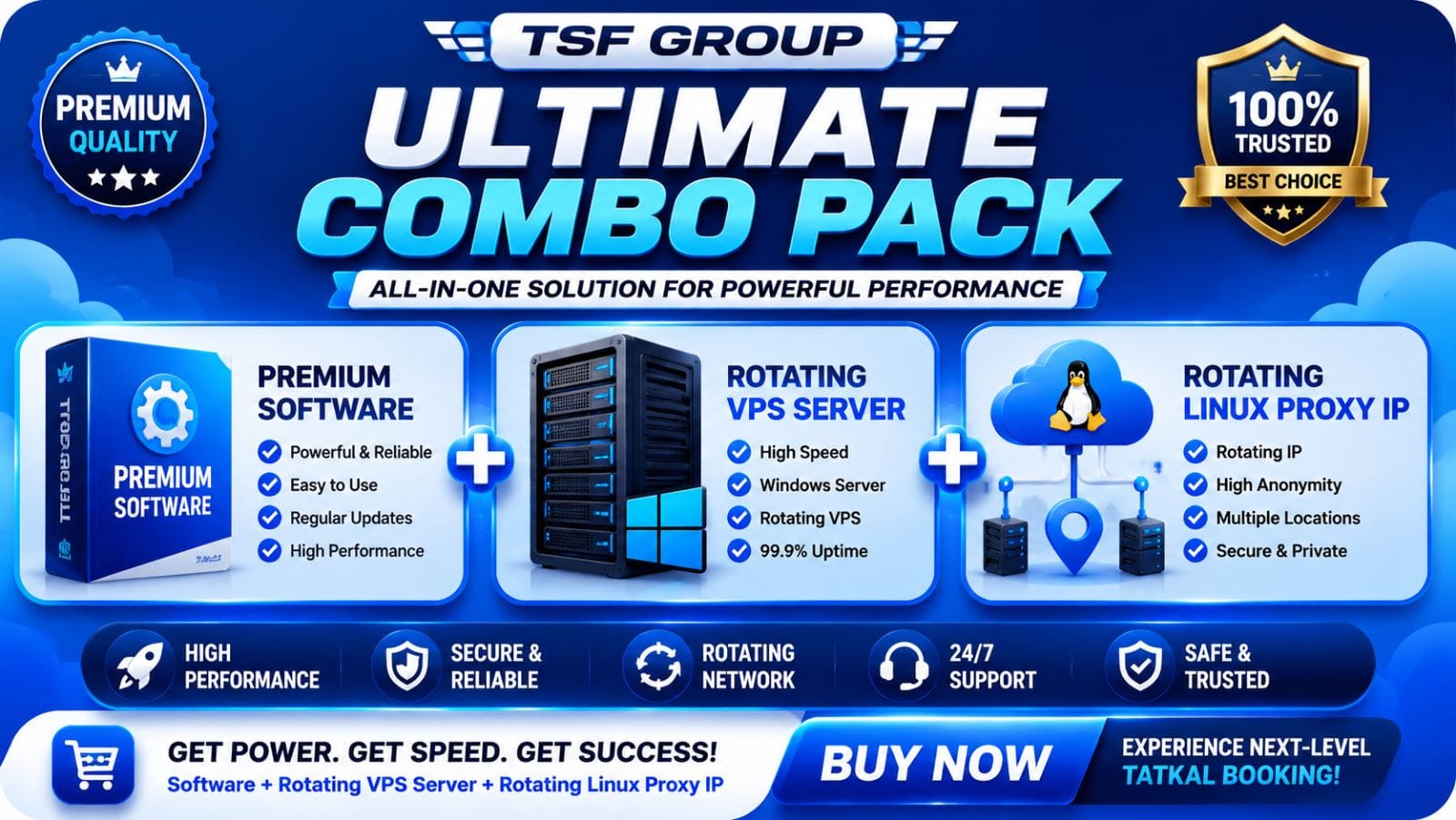 Ranger Tatkal Software Combo Pack – VPS Server + Linux Proxy IP