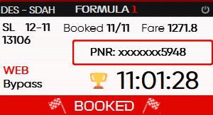 Formula 1 (F1)Tatkal Software